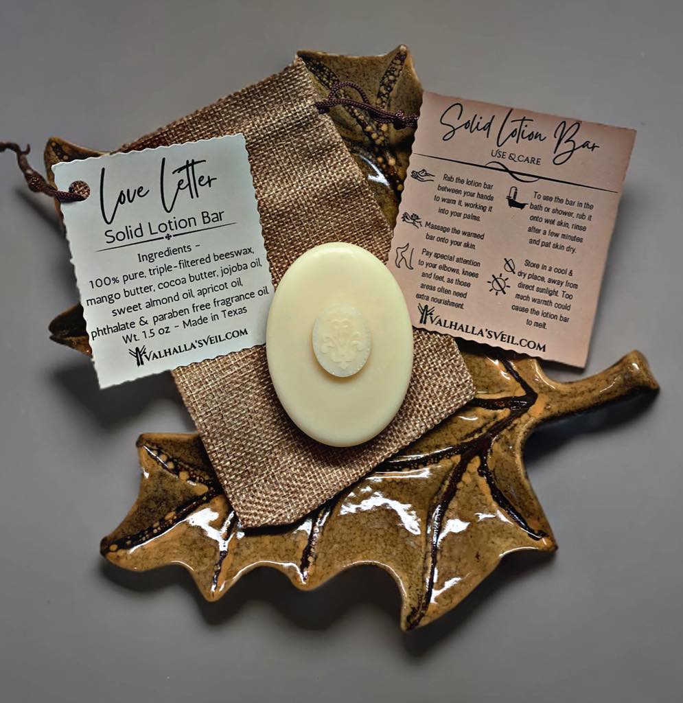 Love Letter ~ Artisan Solid Lotion Bar ~ NOT AVAILABLE FOR SHIPPING
