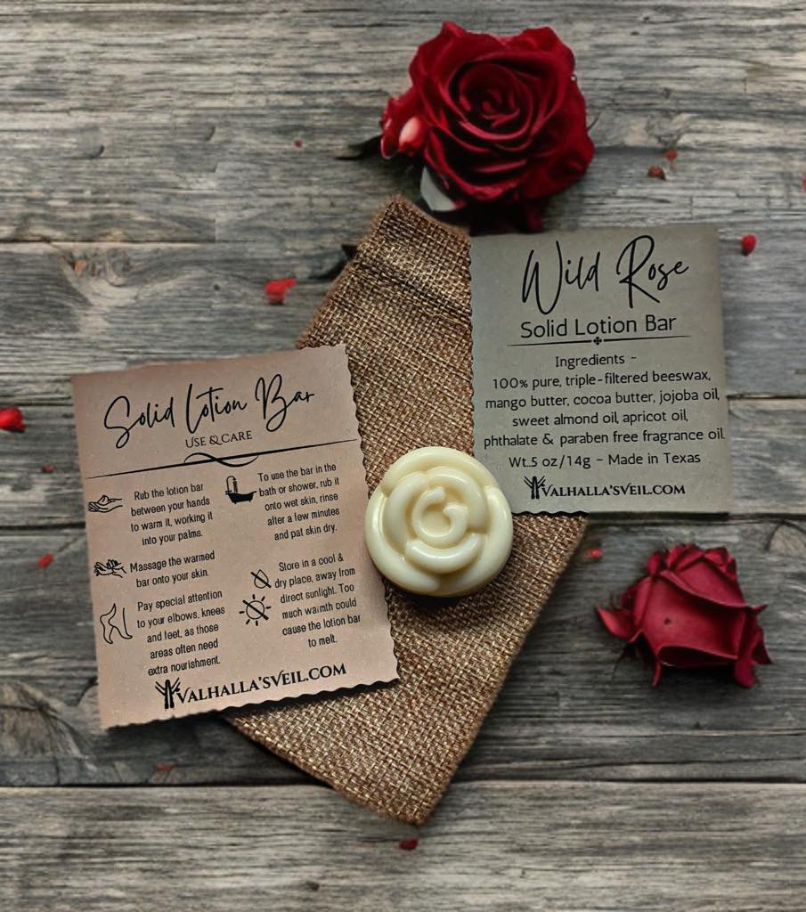 Wild Rose ~ Artisan Solid Lotion Bar ~ NOT AVAILABLE FOR SHIPPING